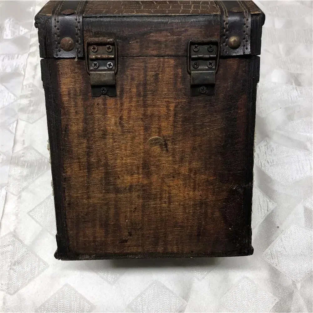Vintage Style Wooden Clock Box